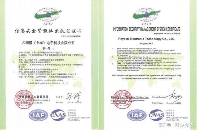 企业动态芯瑞微再获两kaiyun项ISO认证荣誉！(图5)